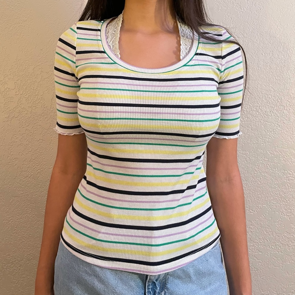 Striped colored top